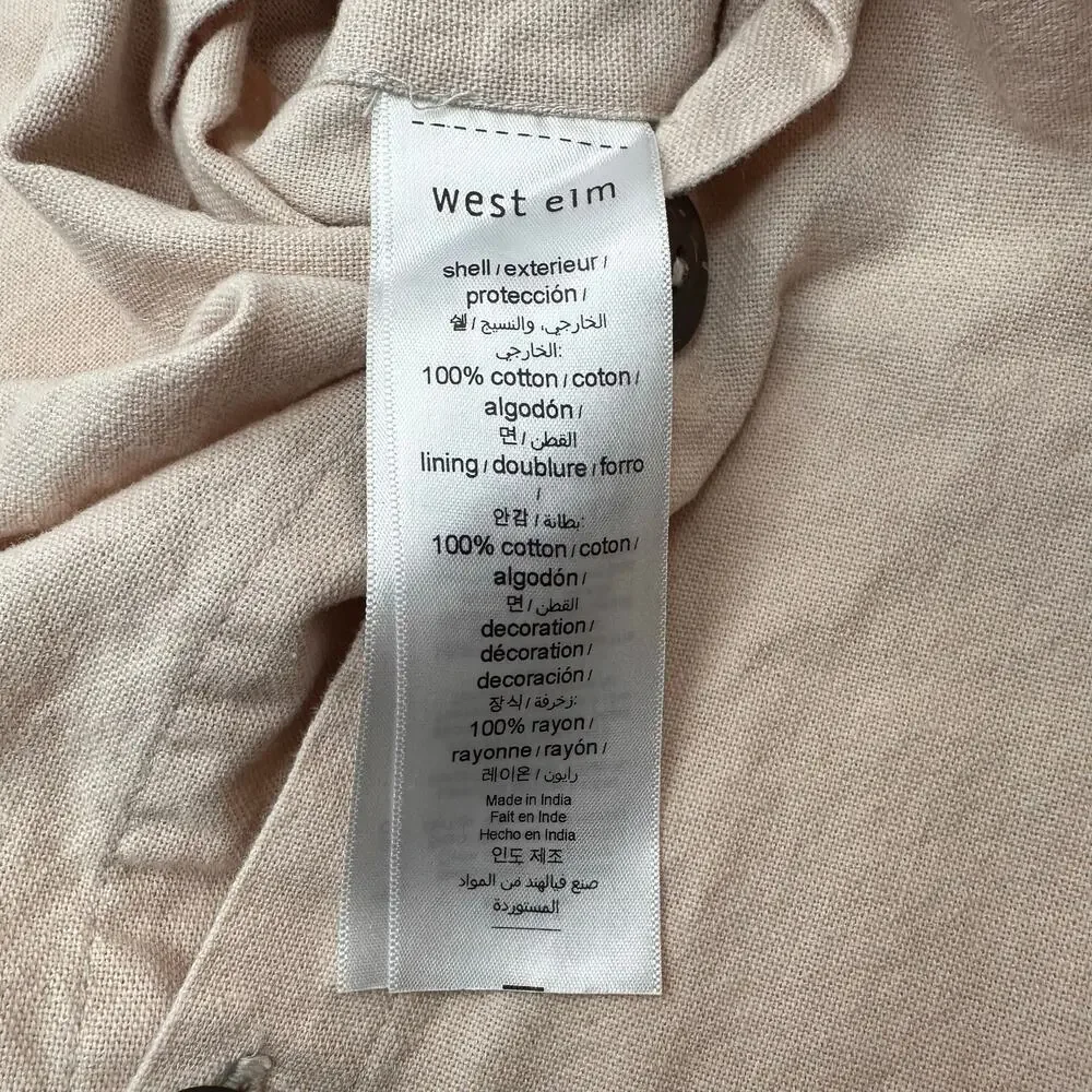 West Elm Embroidered Lines Pillow Cover 24